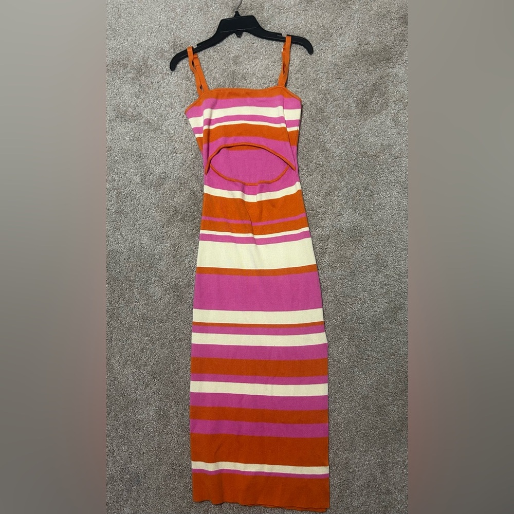 Striped Pink and Orange Dress